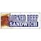 Signmission CORNED BEEF SANDWICH BANNER SIGN beef meat corn deli restaurant B-120 Corned Beef Sandwich - alternate 1
